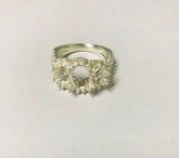 Sterling Silver Semi Mount Ring Setting Round RD Center主石mm - Syzjewelry